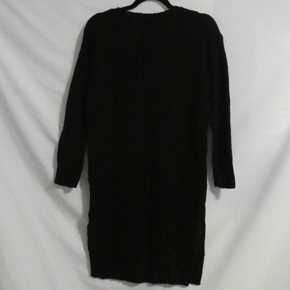 DREAMERS | s-m small to medium | Black Long Sleeve V-Neck Sweater Dress - Picture 2 of 16